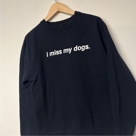 We Rate Dogs Graphic Crewneck Navy Blue Sweater - Picture 2 of 8